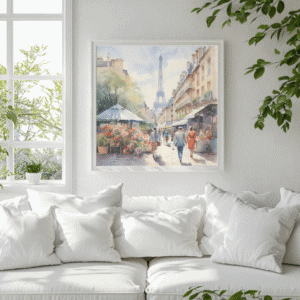 Párizsi pillanat – virágzó reggel az Eiffel-toronnyal