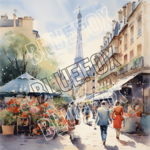 Párizsi pillanat – virágzó reggel az Eiffel-toronnyal