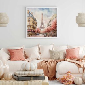 Párizsi hangulat – Eiffel-torony akvarell poszter